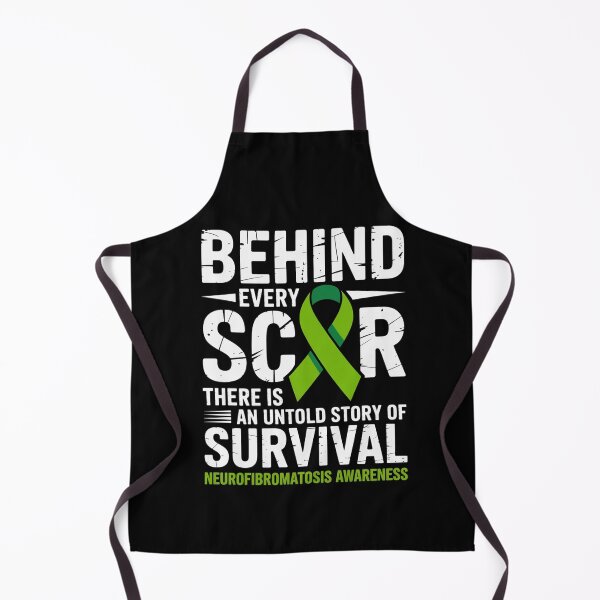 Item preview, Green Ribbon Behind Every Scar Neurofibromatosis Awareness designed and sold by catsdothingz.