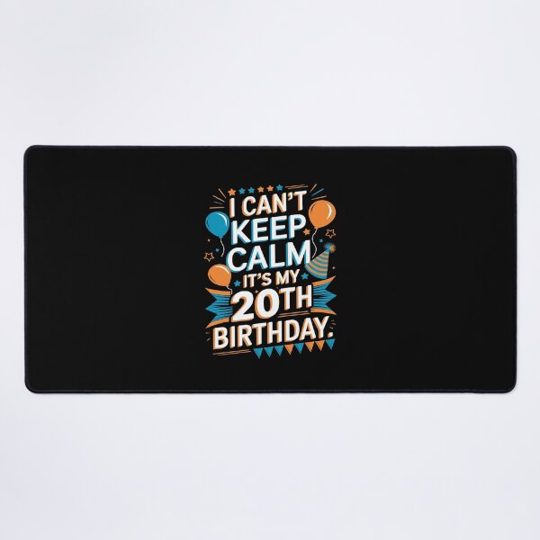 Artikelvorschau, Mit 20 Jahren kann ich nicht ruhig bleiben – es ist mein 20. Geburtstag! entworfen und verkauft von PowAcademy.