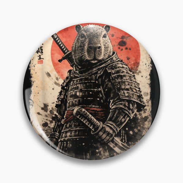 Item preview, Samurai Capybara Warrior Japanese Ink Style Animal Illustration designed and sold by AnsadoWinu.