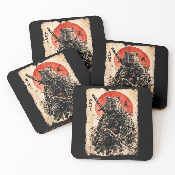 Item preview, Samurai Capybara Warrior Japanese Ink Style Animal Illustration designed and sold by AnsadoWinu.