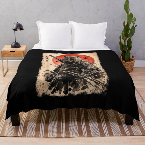 Item preview, Samurai Capybara Warrior Japanese Ink Style Animal Illustration designed and sold by AnsadoWinu.
