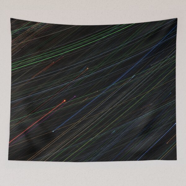 Item preview, Diagonal Neon Star Trails designed and sold by Kaleidoscope Print.