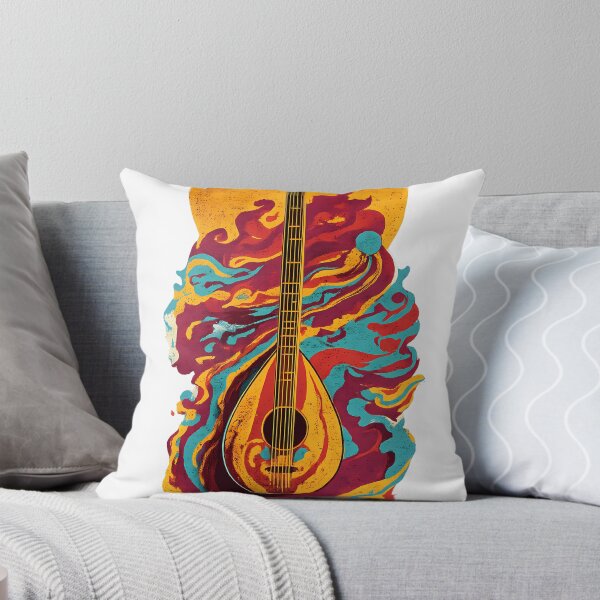 Item preview, Retro Anatolian Rock Saz - Psychedelic Turkish Baglama Art designed and sold by etuvibes.