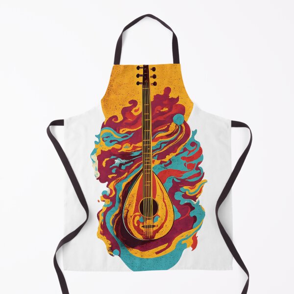 Item preview, Retro Anatolian Rock Saz - Psychedelic Turkish Baglama Art designed and sold by etuvibes.
