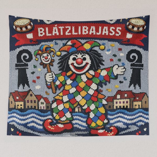 Item preview, Basel Carnival Blätzlibajass Knitting Pattern Design designed and sold by Mauswohn.