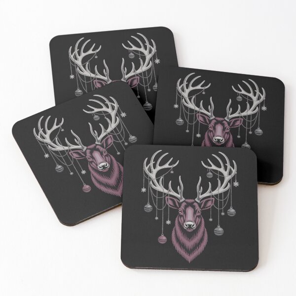 Item preview, Gothmas Reindeer Skull Outline Minimal Dark Holiday designed and sold by pxxfsewmfd48.