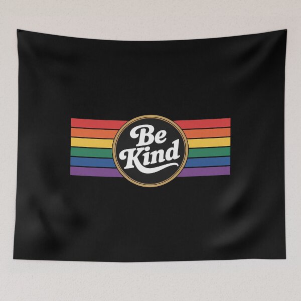 Item preview, LGBTQ Be Kind Gay Pride LGBT Ally Rainbow Flag designed and sold by EllenJast.