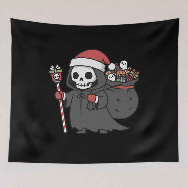 Item preview, Merry Creepmas Skeleton Santa Creepy Christmas designed and sold by pxxfsewmfd48.