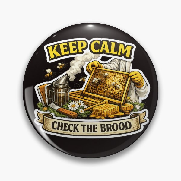 Item preview, Keep Calm, Check the Brood – Beekeeper Humor Design designed and sold by Tadeusz1.