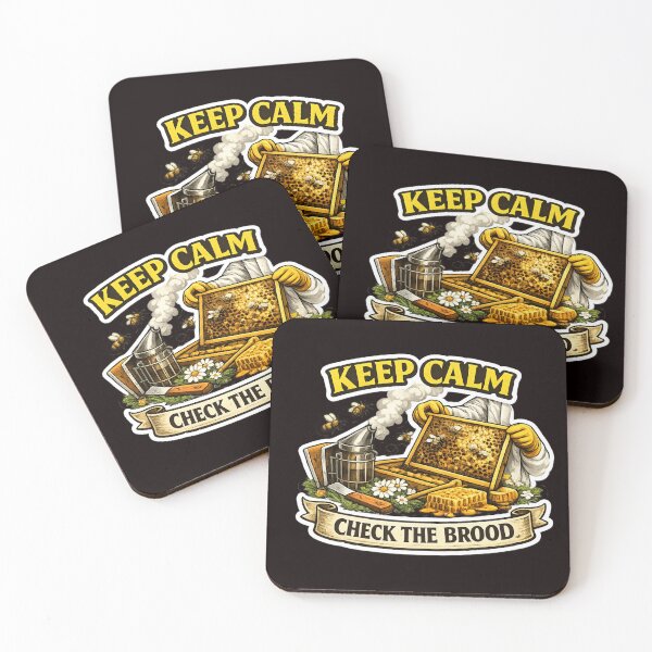 Item preview, Keep Calm, Check the Brood – Beekeeper Humor Design designed and sold by Tadeusz1.