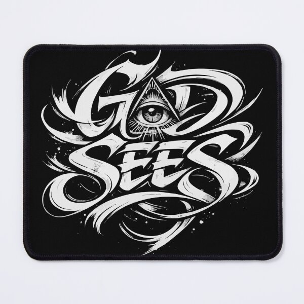 Item preview, God Sees Typography – Urban Faith Street Art Quote designed and sold by VikArtStudio.