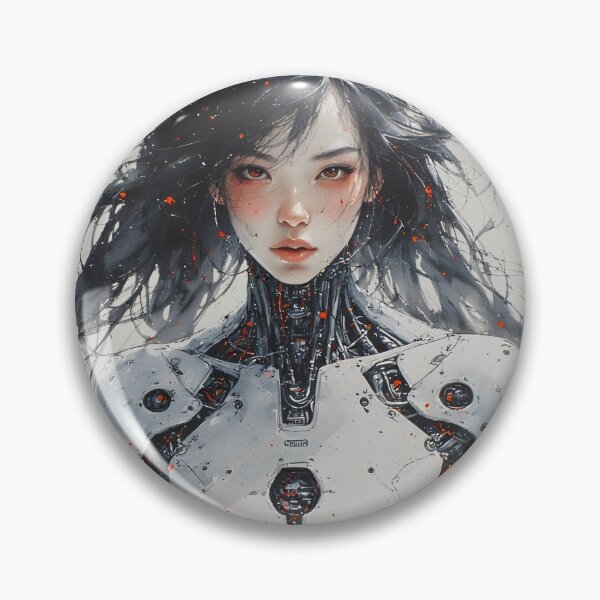 Item preview, Japanese Nihonga Style Cyberpunk Female Cyborg designed and sold by Lycanstyle.