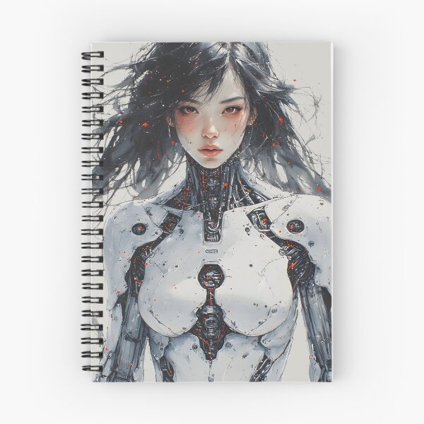 Item preview, Japanese Nihonga Style Cyberpunk Female Cyborg designed and sold by Lycanstyle.