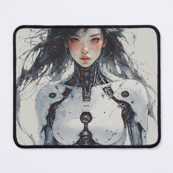 Item preview, Japanese Nihonga Style Cyberpunk Female Cyborg designed and sold by Lycanstyle.