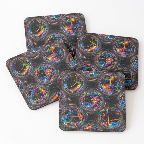 Item preview, Neon Galaxy Glass Orbs designed and sold by Kaleidoscope Print.