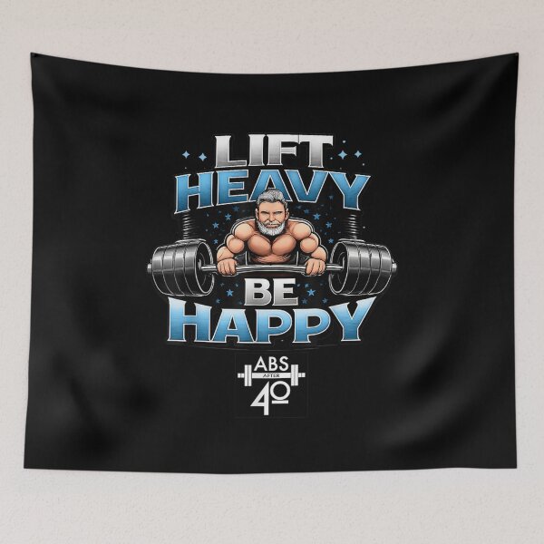 Item preview, Lift Heavy Be Happy Gym Motivation Fitness Illustration designed and sold by MassonCalepon.