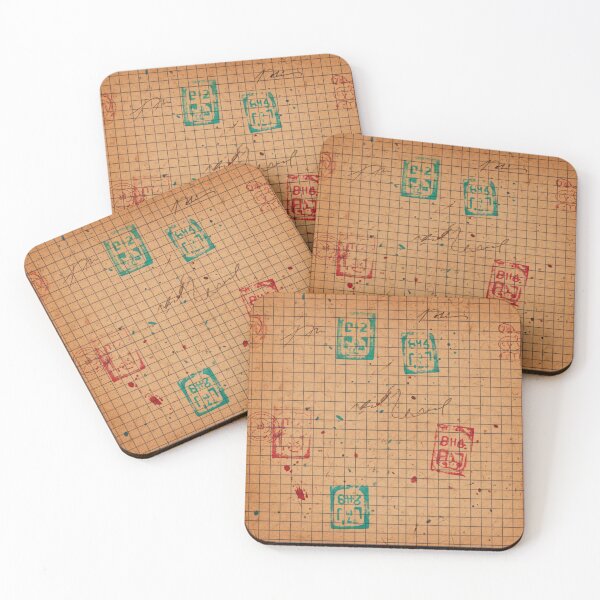 Item preview, Vintage Grid Paper Stamps designed and sold by Kaleidoscope Print.