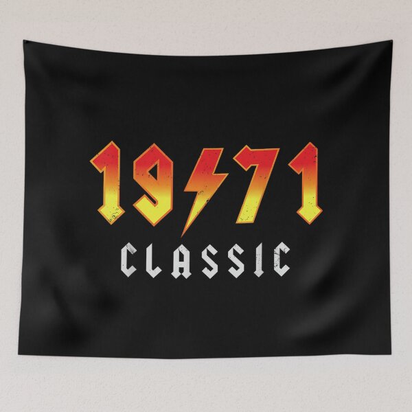 Item preview, 1971 Classic Rock Style Vintage Number Typography Design designed and sold by MassonCalepon.