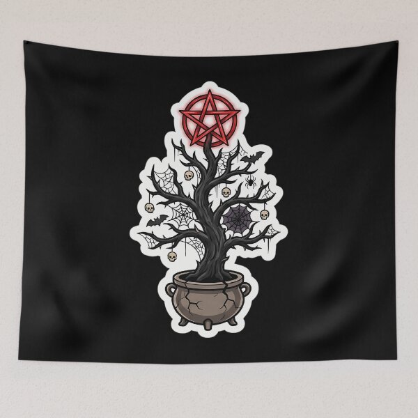 Item preview, Gothmas Creepy Potted Plant Skull Flower Dark Holiday designed and sold by mnorseck38.