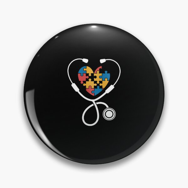Item preview, Nurse Autism Puzzle Stethoscope Heart designed and sold by catsdothingz.