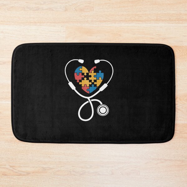 Item preview, Nurse Autism Puzzle Stethoscope Heart designed and sold by catsdothingz.