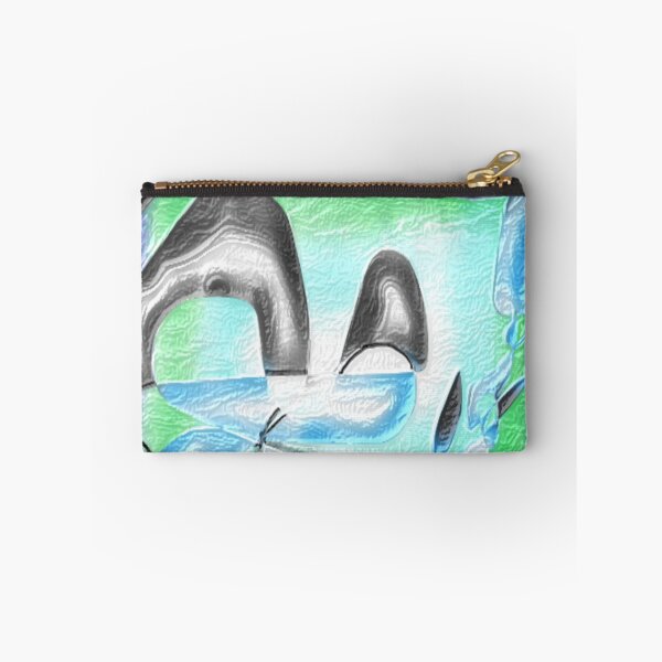 Item preview, tri color embossed leather colorful abstract design designed and sold by SmashingDeals.