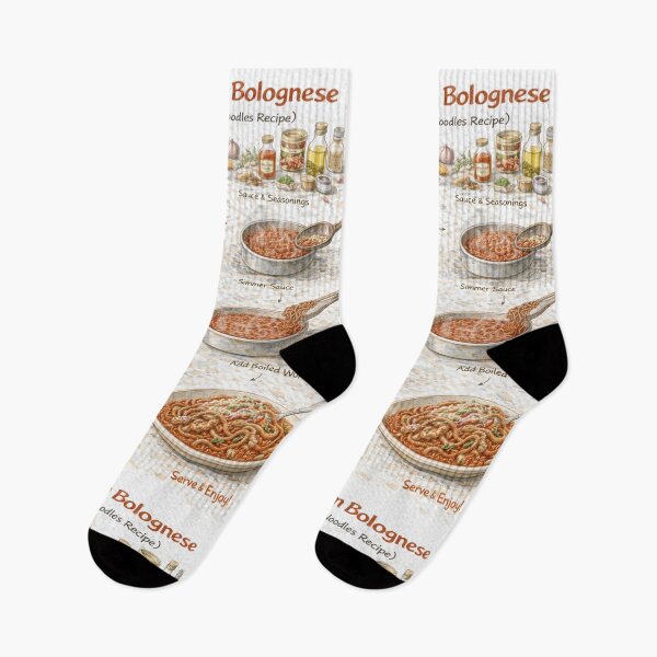 Item preview, Bloodworm Bolognese Recipe Shirt – Hand-Drawn Diagram Tee, Minimalist Food Illustration designed and sold by fishnsteve.