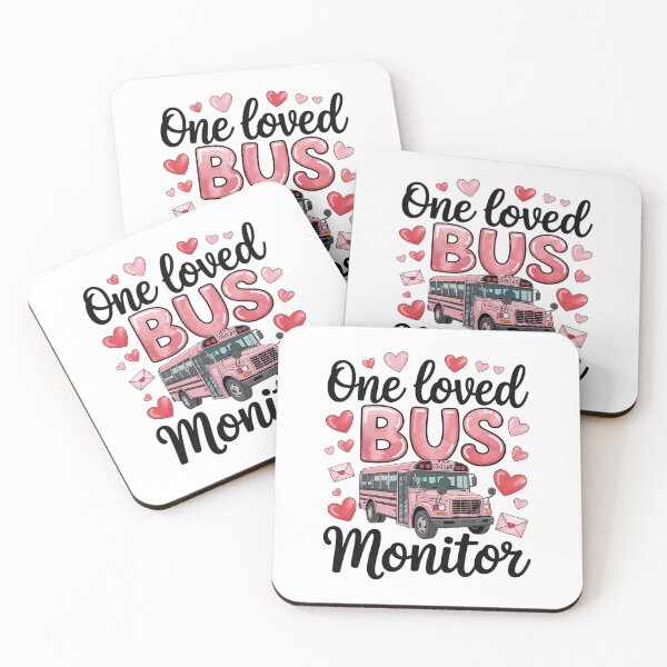 Item preview, One Loved Bus Monitor School Bus Valentines Day Kid Gifts designed and sold by catsdothingz.