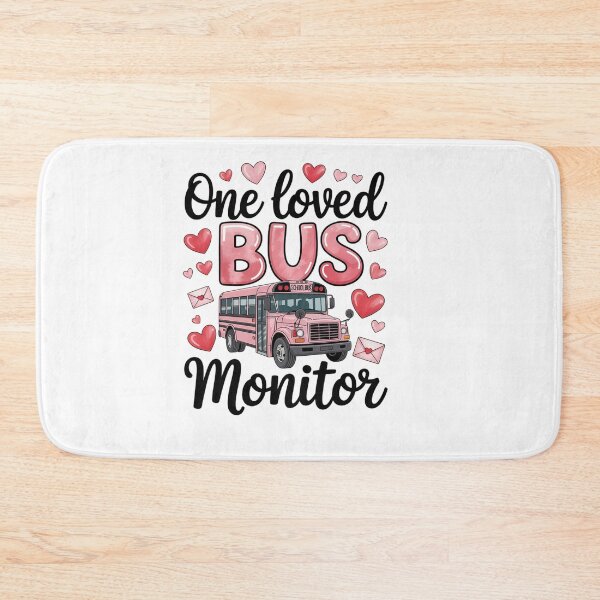 Item preview, One Loved Bus Monitor School Bus Valentines Day Kid Gifts designed and sold by catsdothingz.