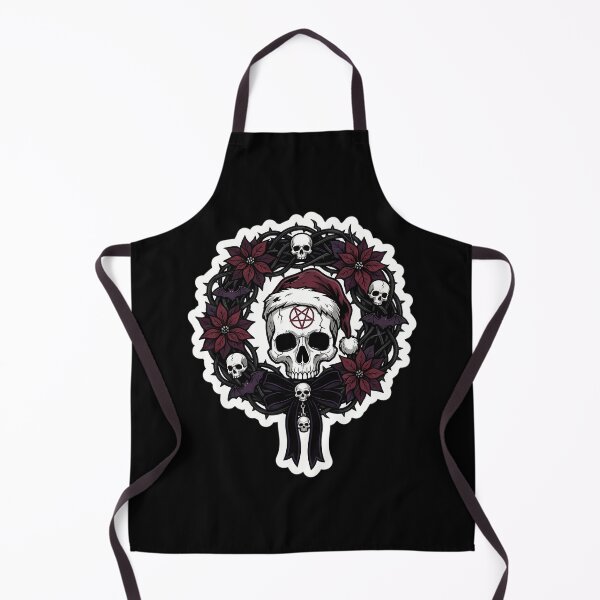 Item preview, Gothmas Skull Wreath With Santa Hat Creepy Christmas designed and sold by mnorseck38.