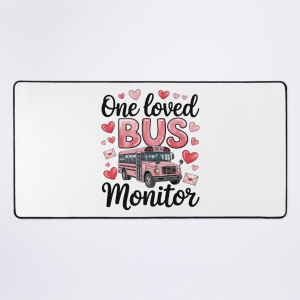 Item preview, One Loved Bus Monitor School Bus Valentines Day Kid Gifts designed and sold by catsdothingz.
