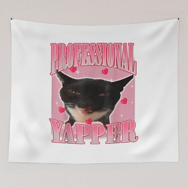 Item preview, Professional Yapper Funny Cat Valentine Humor Illustration designed and sold by DunciOcukino.