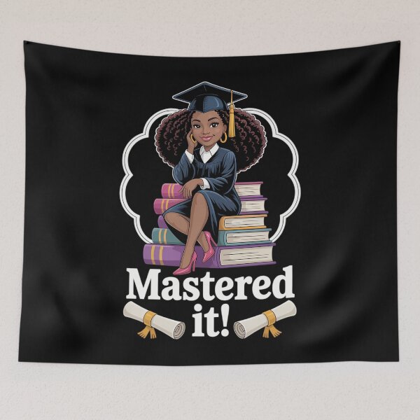 Item preview, Mastered it black girl masters degree graduation black queen designed and sold by AsteriskDatBArt.