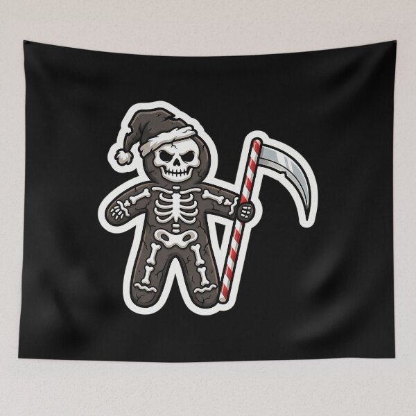 Item preview, Gothmas Gingerbread Skeleton Reaper Candy Cane designed and sold by mnorseck38.