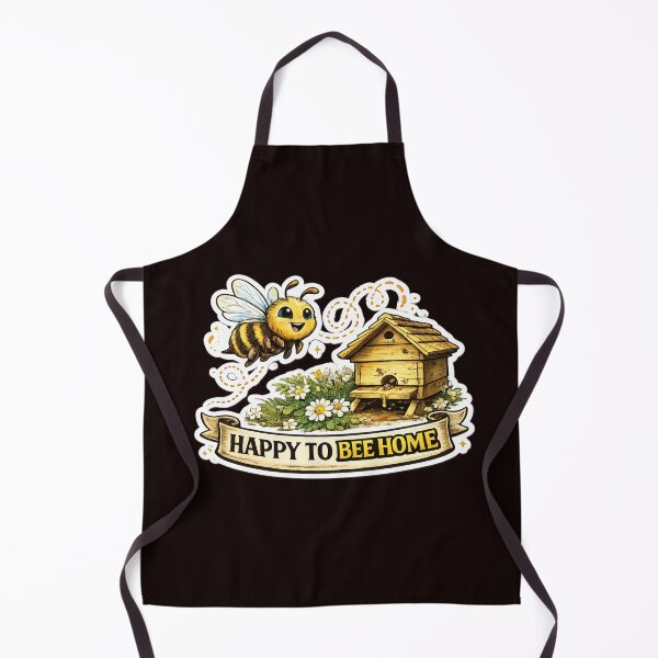 Item preview, Happy to Bee Home – Cute Bee and Beehive Design designed and sold by Tadeusz1.