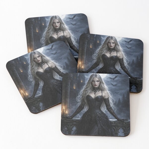 Item preview, Moonlit Gothic Vampire Queen on the Castle Balcony designed and sold by photoparadise22.