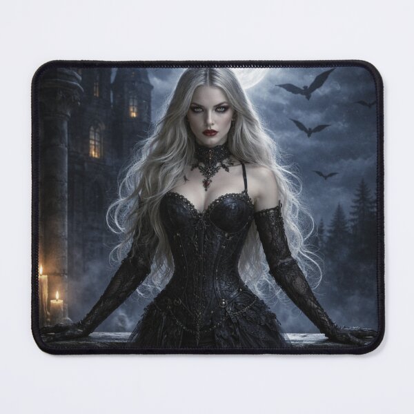 Item preview, Moonlit Gothic Vampire Queen on the Castle Balcony designed and sold by photoparadise22.