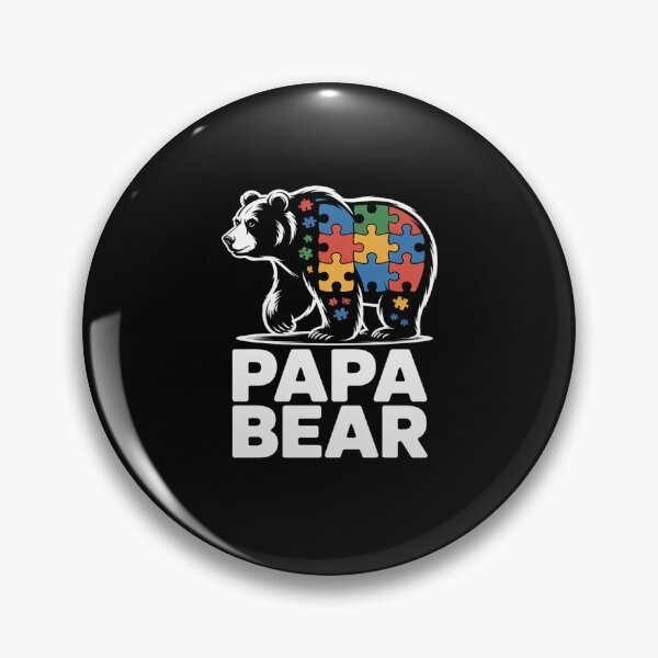 Item preview, Papa Bear Autism Awareness Autism Matching Family Dad designed and sold by catsdothingz.