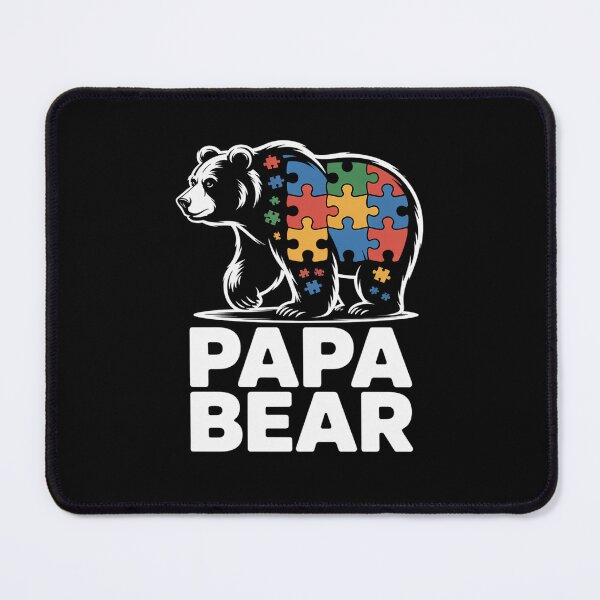 Item preview, Papa Bear Autism Awareness Autism Matching Family Dad designed and sold by catsdothingz.