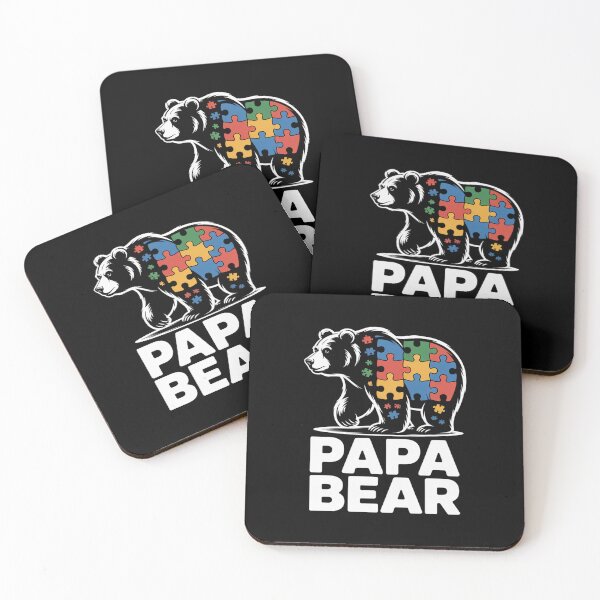 Item preview, Papa Bear Autism Awareness Autism Matching Family Dad designed and sold by catsdothingz.