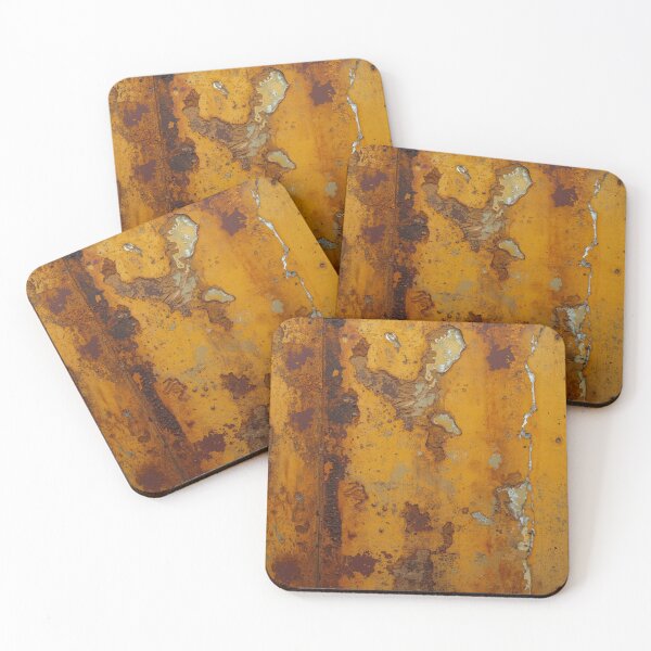 Item preview, Vintage Peeling Yellow Paint on Rusty Metal designed and sold by The Rust Lab.