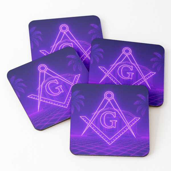 Item preview, Electric Purple Freemasonry Outrun Grid Design designed and sold by A E S T H E T A T A G.