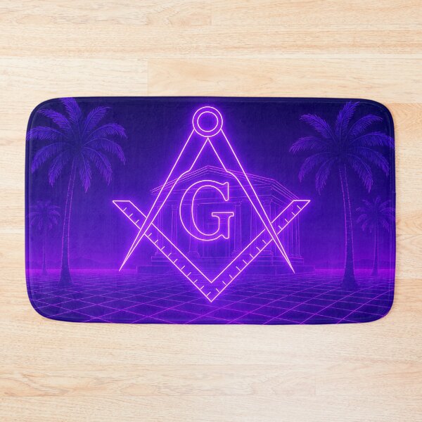 Item preview, Electric Purple Freemasonry Outrun Grid Design designed and sold by A E S T H E T A T A G.