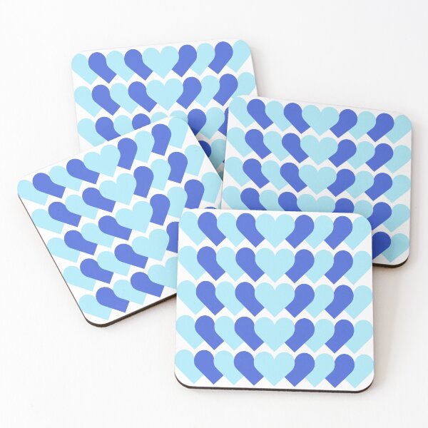 Item preview, Blue Heart Stack Stripes Pattern designed and sold by patternsoup.