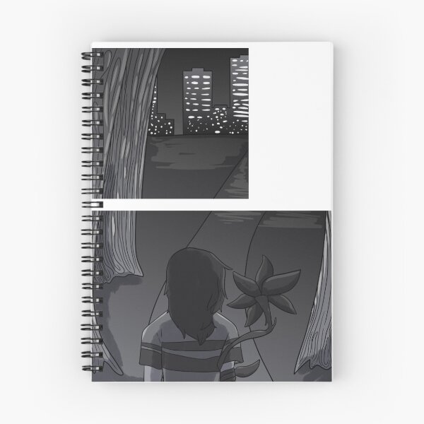 Item preview, Frisk and Flowey looking out into the city designed and sold by Friskchara1.