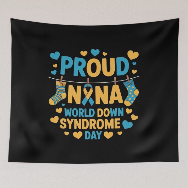 Item preview, Proud Nana of World Down Syndrome Day Chromosome Socks designed and sold by catsdothingz.