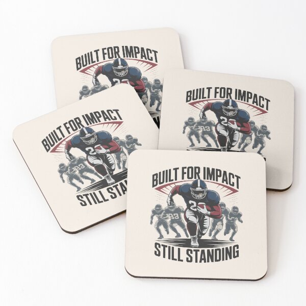 Item preview, Built For Impact Still Standing American Football Athlete Art designed and sold by SplashTastic.