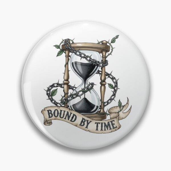 Item preview, Chained Hourglass Art – Bound by Time, Gothic Tattoo Flash Memento Mori designed and sold by Luminari Creations.