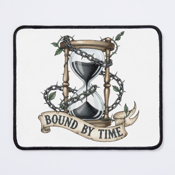 Item preview, Chained Hourglass Art – Bound by Time, Gothic Tattoo Flash Memento Mori designed and sold by Luminari Creations.