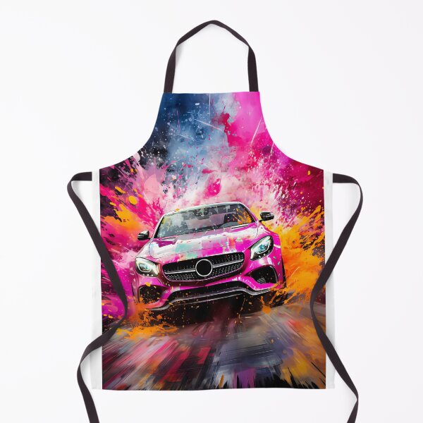 Item preview, Explosive Pink Sports Car Bursting Through Vibrant Color Splashes designed and sold by RevUpDesign.